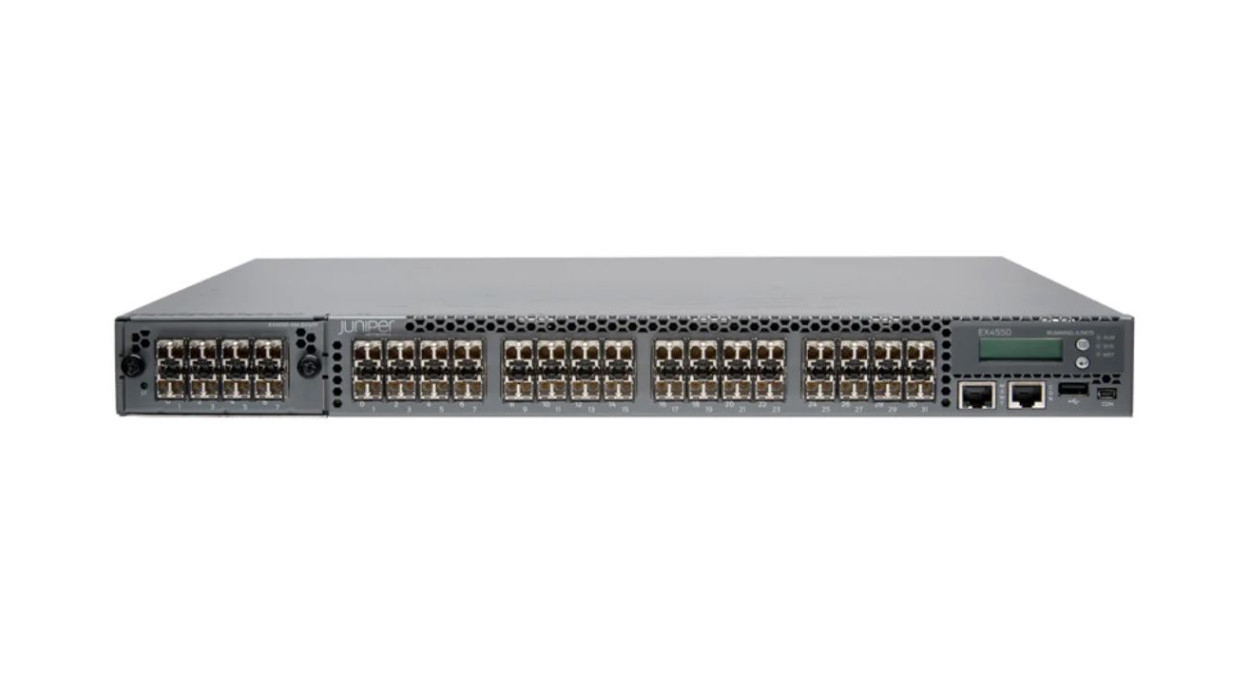 JUNIPER EX4550-32F-AFO 32-PORTS 10GBE SFP+ 1U RACK-MOUNTABLE NETWORK SWITCH