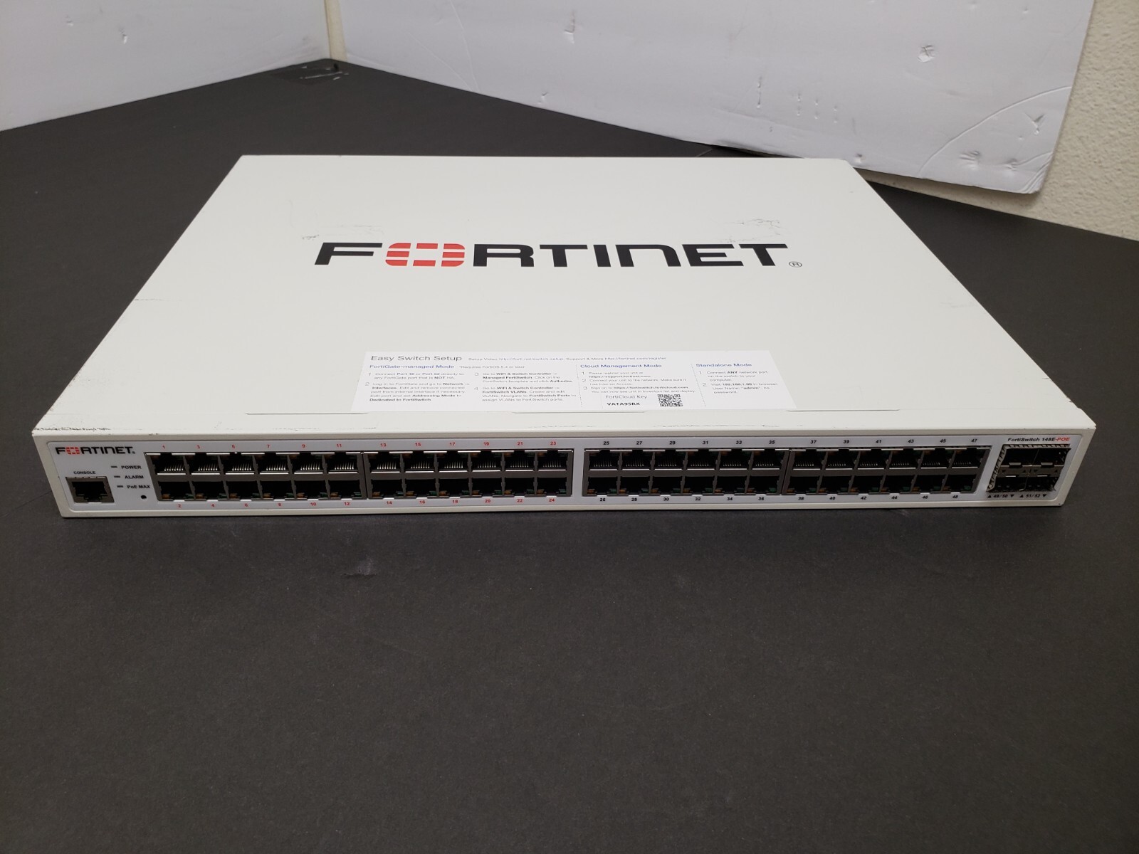 Fortinet Fortiswitch FS-148E-POE 48Ports Switch * Read Description *