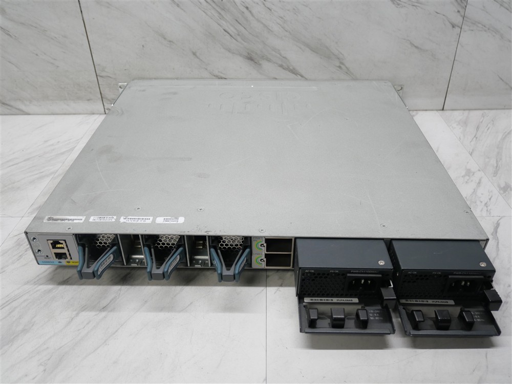 Cisco WS-C3850-48PW-SZ V04 48 Port Switch w/ 2 x Power Supplies! TESTED!