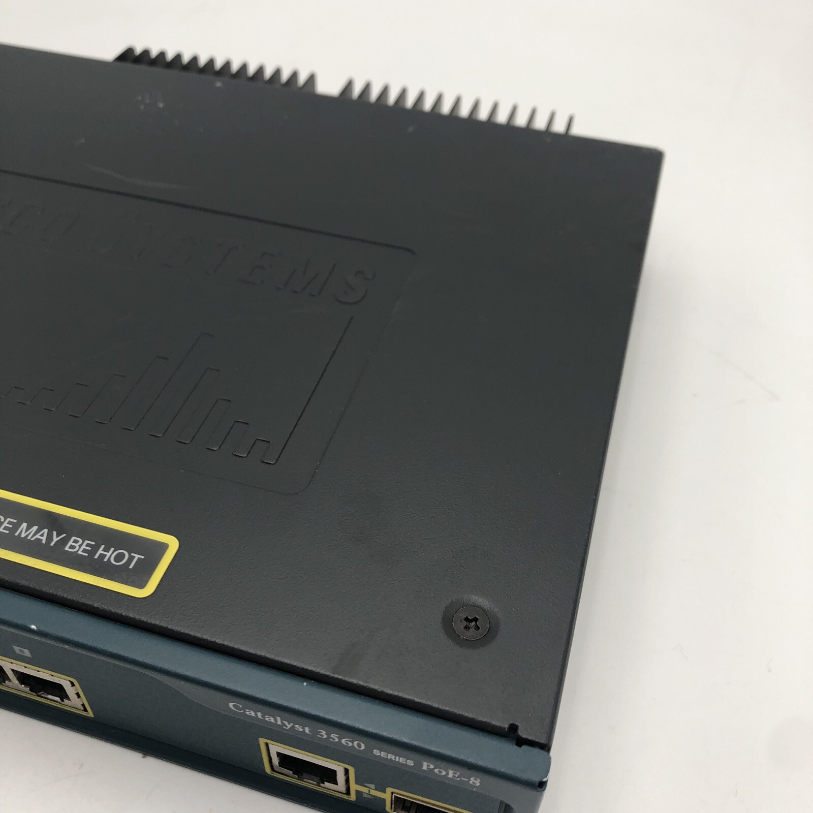 USED Cisco WS-C3560-8PC-S 8 Ethernet 10/100 ports POWERS ON READ