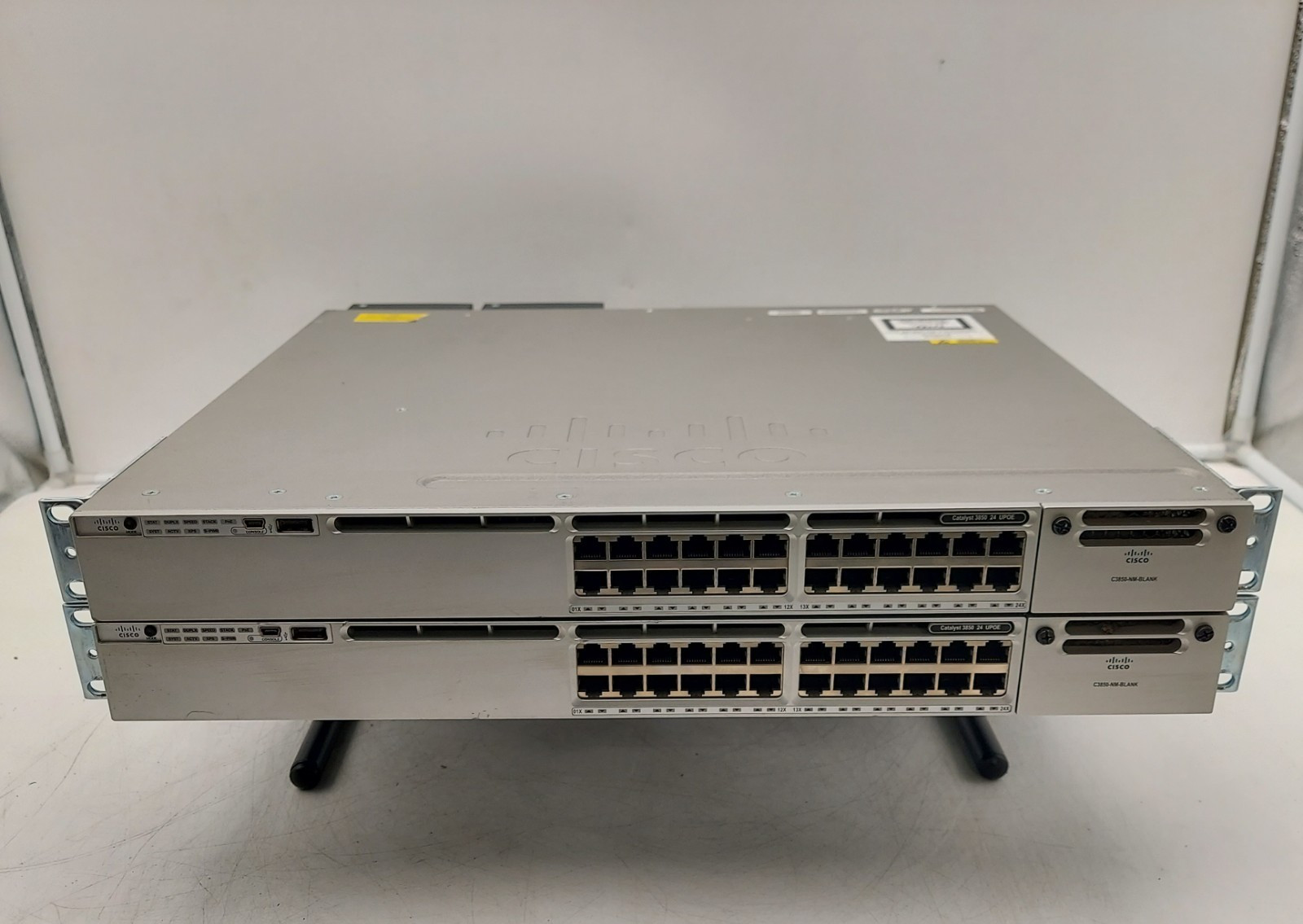 LOT OF 2 Cisco Catalyst WS-C3850-24U-E Switch 24-Port Gigabit UPoE+