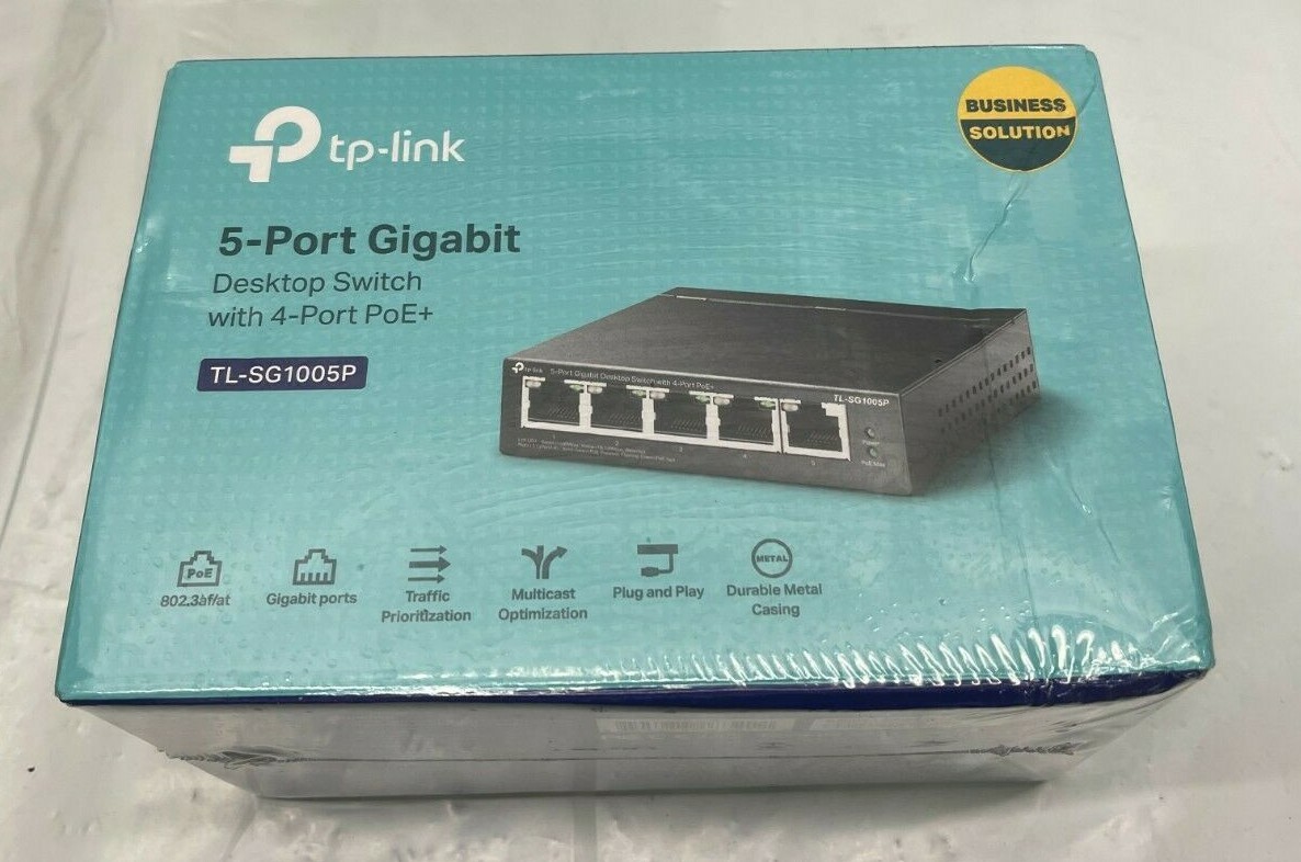 TP-LINK TL-SG1005P 5-Port Desktop Switch – Brand New/ Sealed