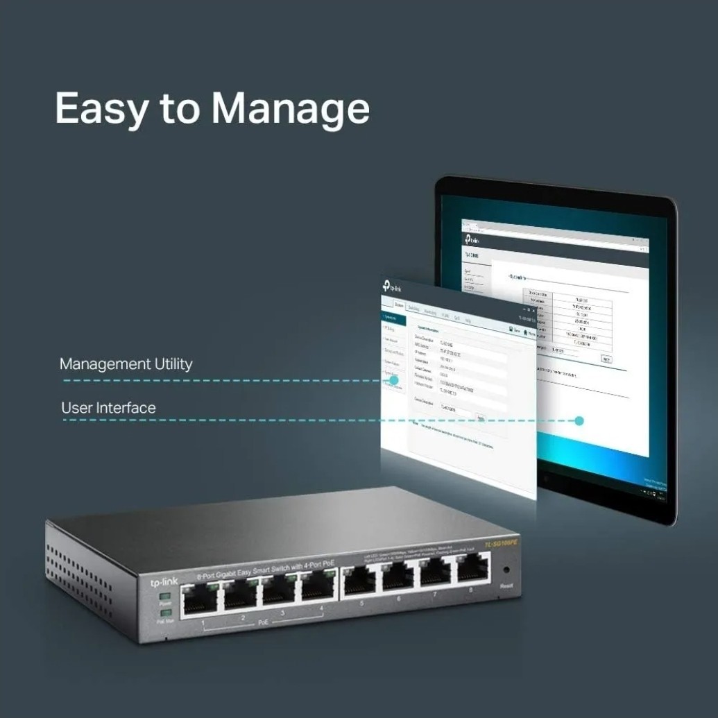 TP-LINK TL-SG108 8-Port Gigabit Desktop Switch Brand New