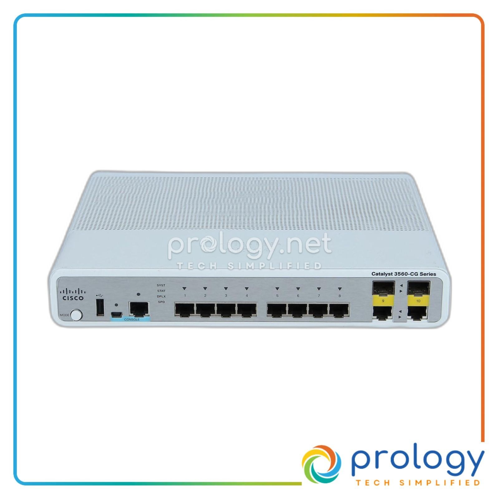 Cisco WS-C3560CG-8TC-S 8 Port GE 2x Dual Uplink IP Base Switch Latest IOS