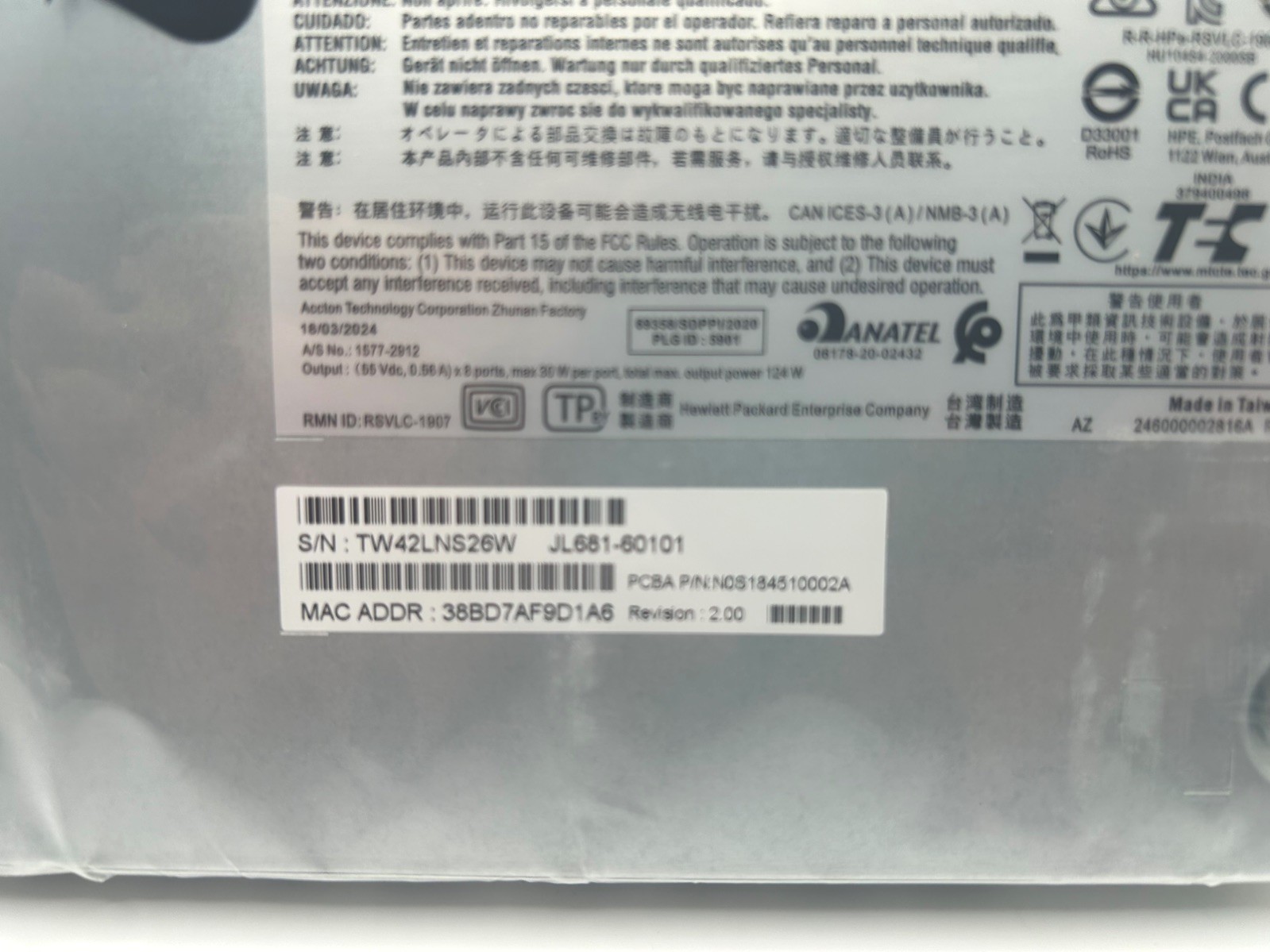 HPE Networking Instant on Switch Series 1930 8-Port Gb Smart-Managed Layer 2+ Et
