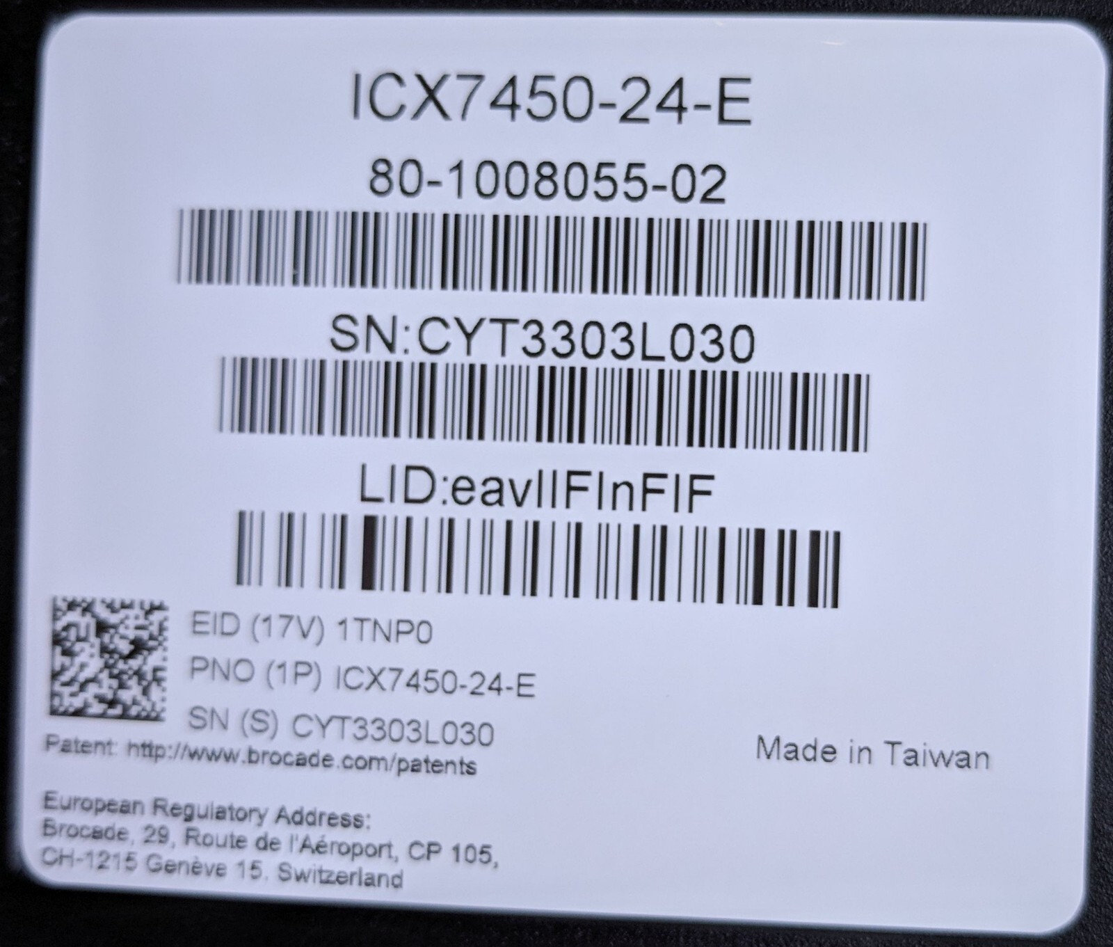 Brocade ICX 7450 24-Port Gigabit Switch w/ ICX7400-4X10GF and x2 ICX7400-1X40GQ