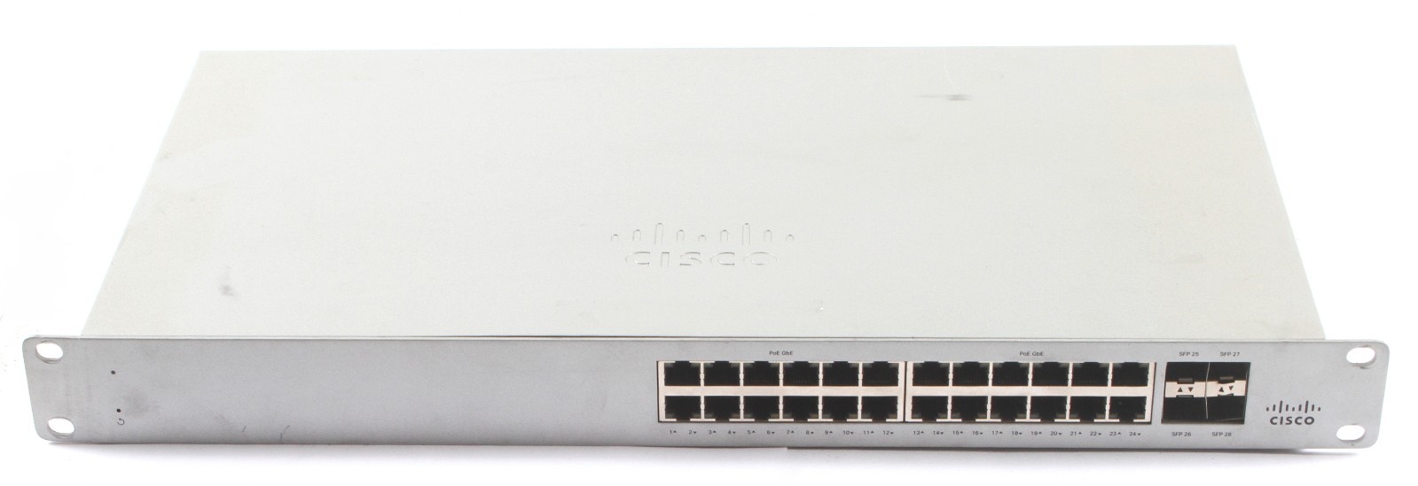 UNCLAIMED CISCO MERAKI MS120-24P-HW 24-PORT GIGABIT PoE SWITCH; 6166964