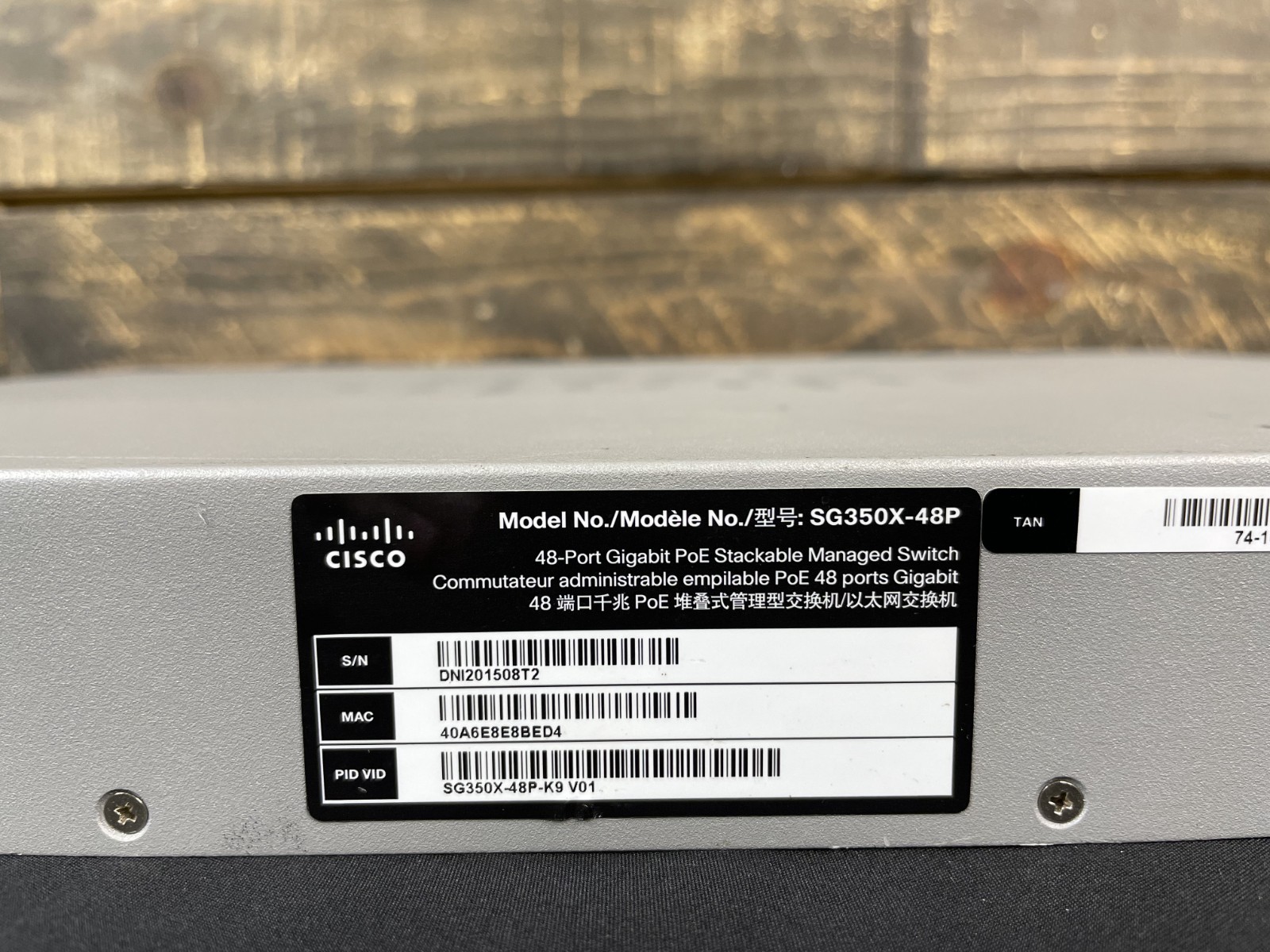 Cisco SG350X-48P-K9 Small Business 48-Port PoE+ Gigabit Switch *Cosmetic