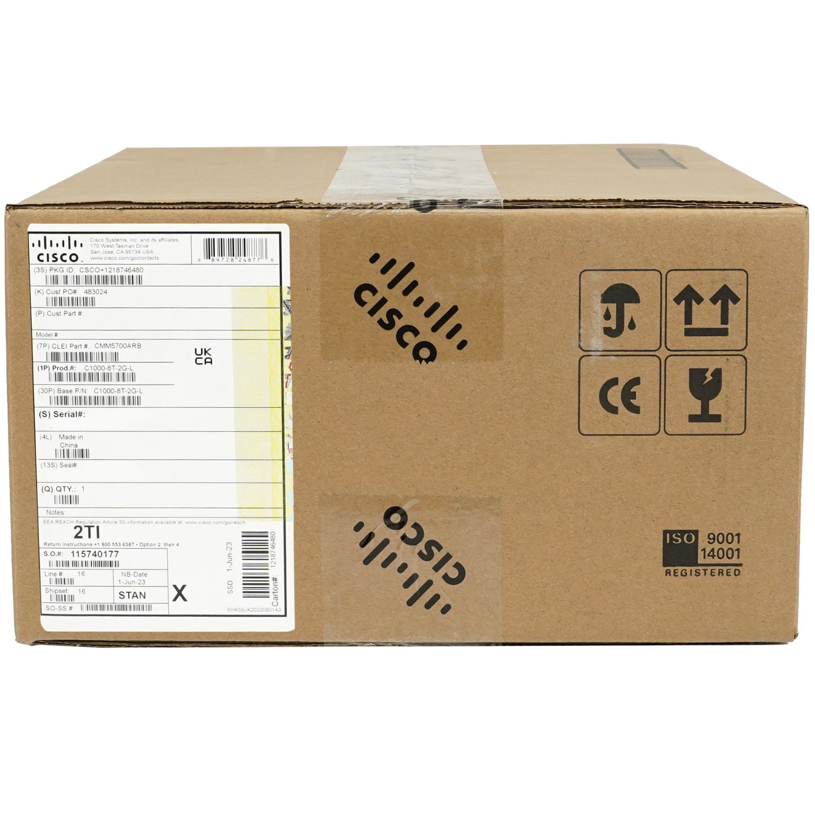 Cisco Catalyst C1000-8T-2G-L 8-Port Gigabit Managed Switch 2x 1G SFP/RJ-45 NEW