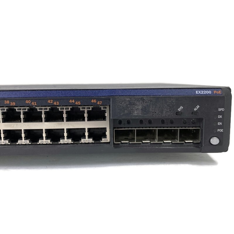 Lot of 2 Juniper EX2200-48P-4G 48-Port SFP Gigabit Ethernet Network Switch