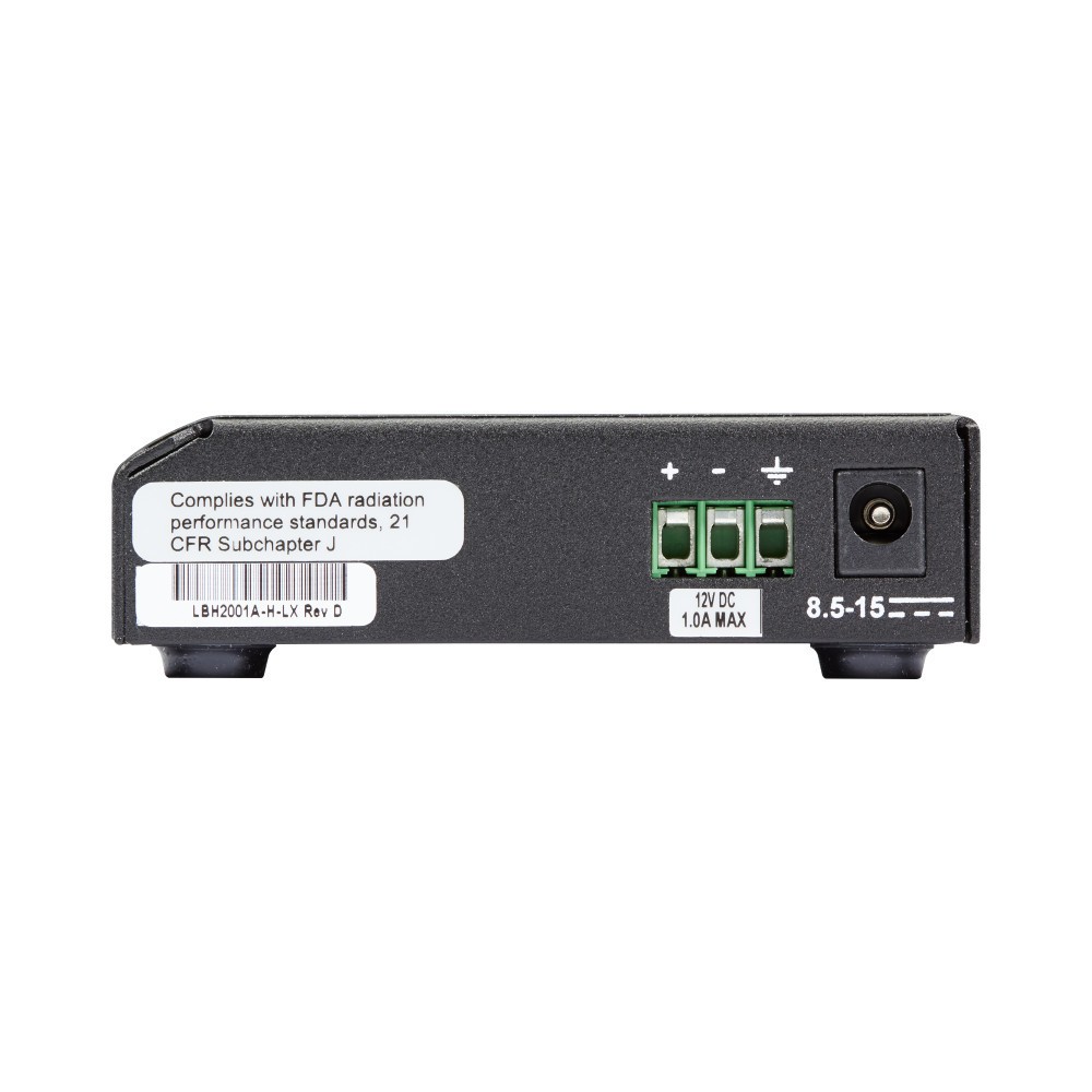 Black Box LBH2001A-H-LX Hardened Gigabit Media Converter Switch w/ AC Adapter