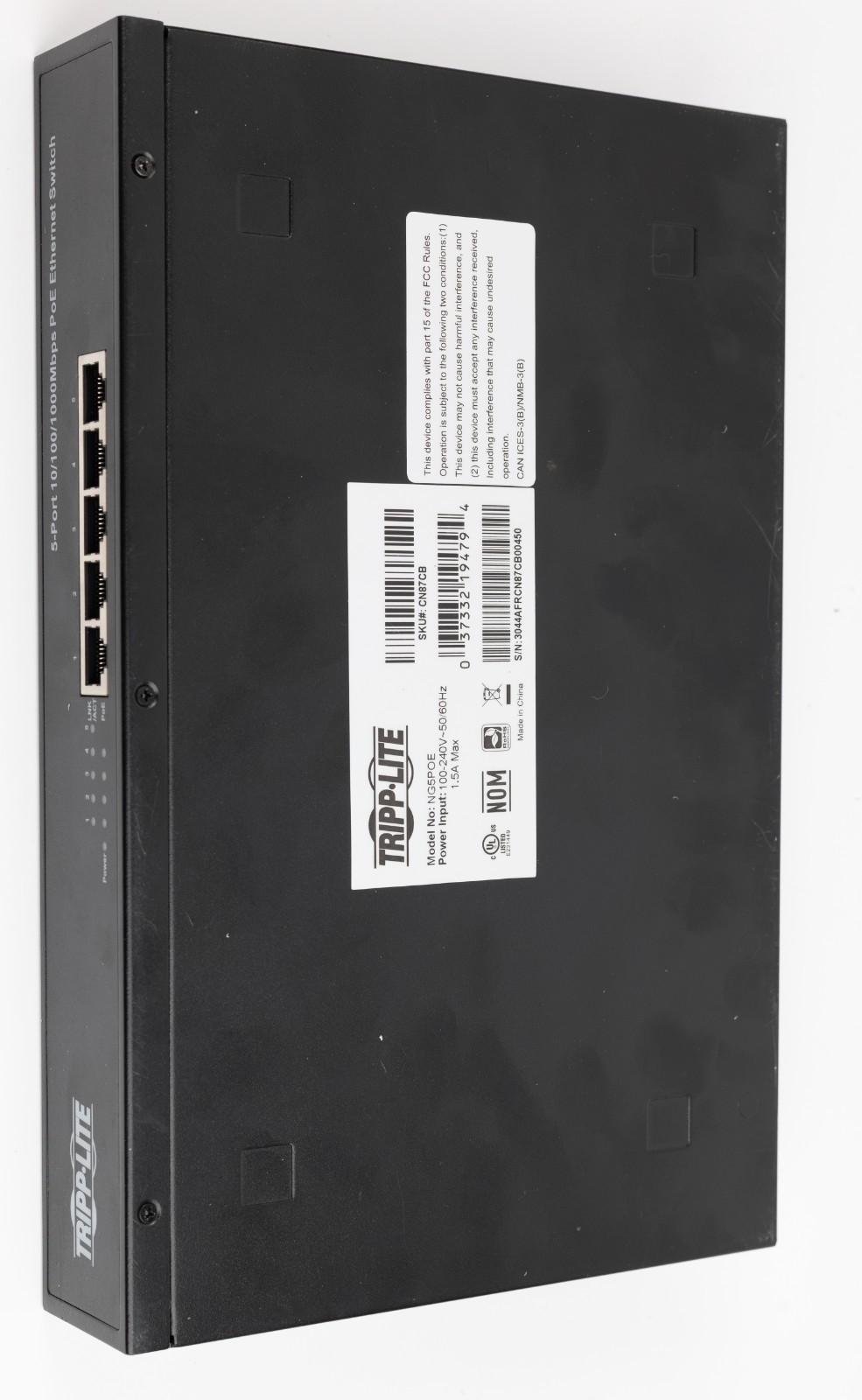 TRIPP-LITE (NG5POE) 5-Port 10/100/1000mbps Good working Condition