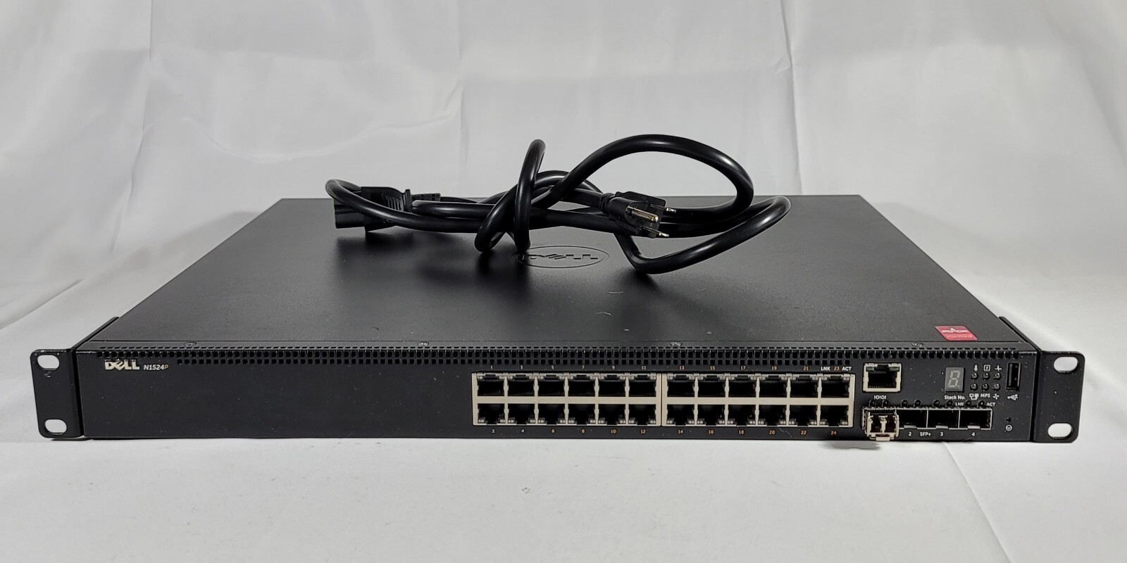 Dell N1524P 24-Port Gigabit PoE+ 4-Port SFP+ Switch Used