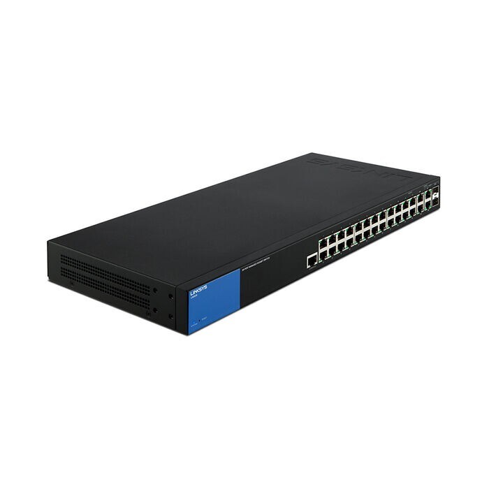 Linksys LGS528 28 Port Managed Gigabit Switch With Power Cable Used