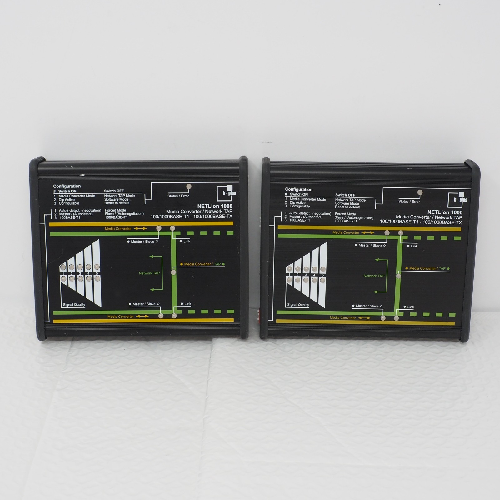 Lot 2x b-plus NETLion 1000 C2 Media Converter Network TAP B18005-NEL-001-0002