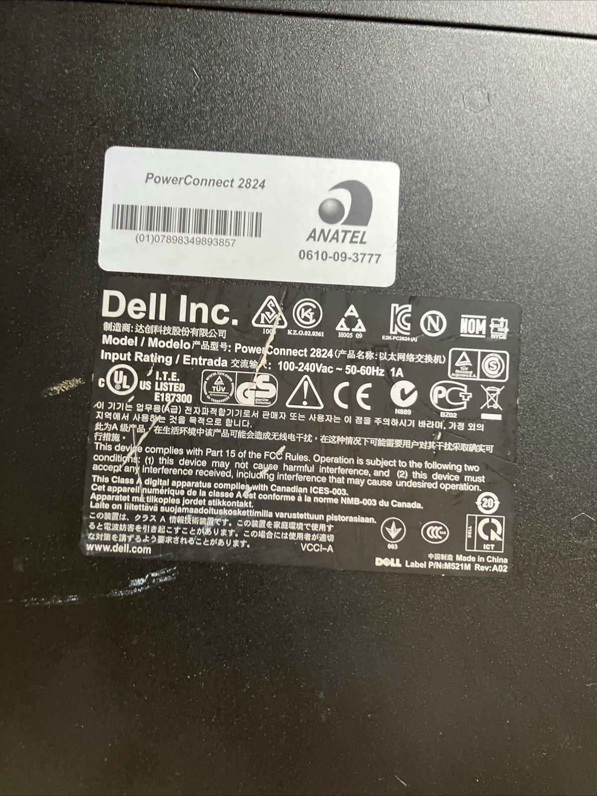 Dell Powerconnect 2824 24 Port Gigabit Ethernet Switch w/ Rack Ears Mount