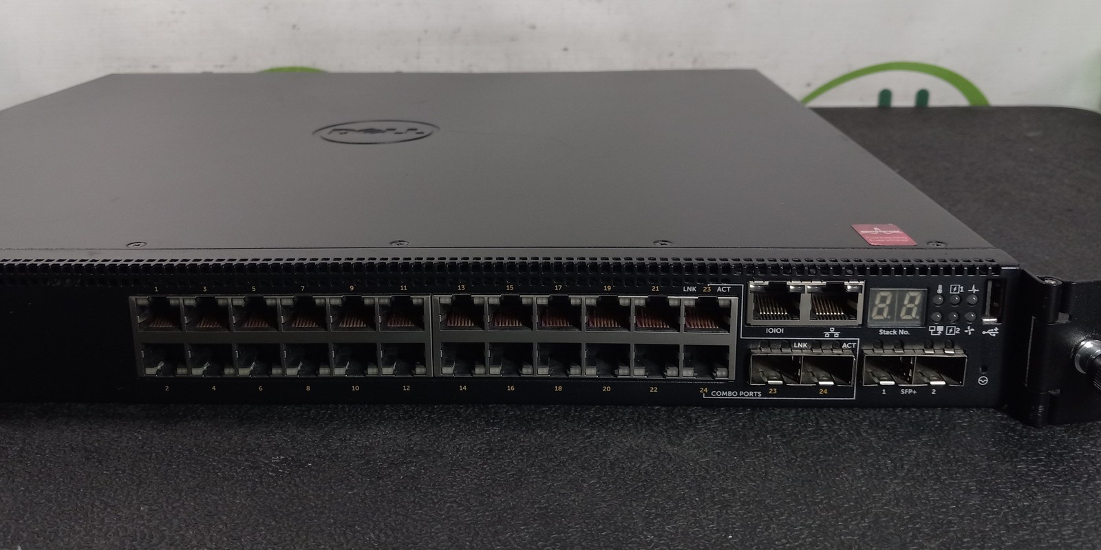 Dell Networking N3024P Managed POE+ Gigabit 24 Port Switch w Power Cord, 1x PSU