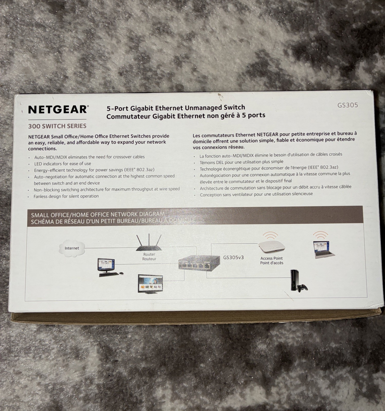 NETGEAR GS305300PAS 5 Port Gigabit Ethernet Unmanaged Switch