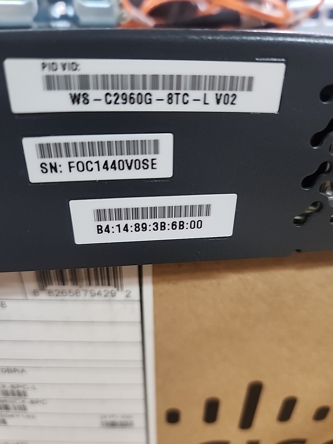 Cisco WS-C2960G-8TC-L 8-Port Gigabit Switch Managed /w Rackmount Ears & Cords