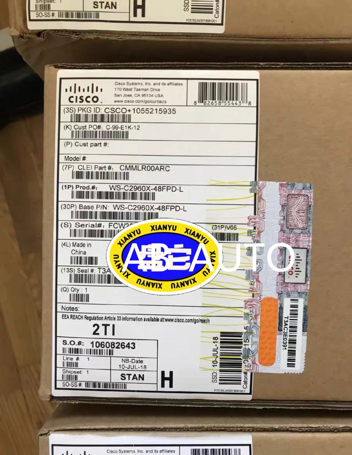 ONE New WS-C2960X-48FPD-L Switch