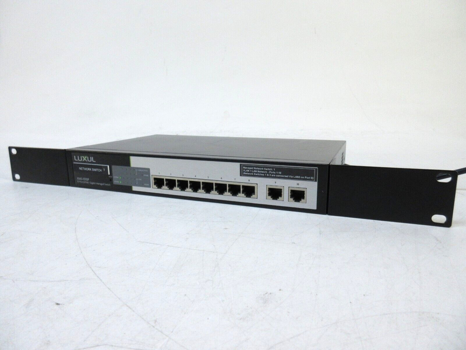 Luxul 10-Port/8 PoE+ Gigabit Managed Switch XMS-1010P