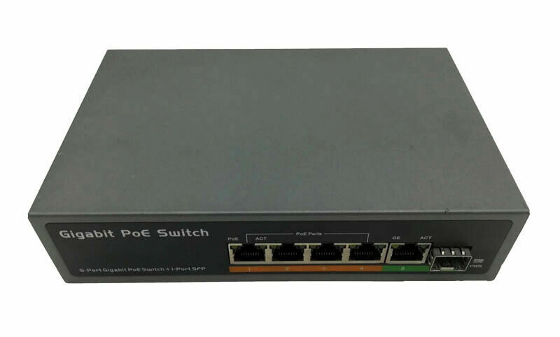 4+1+1-Port Gigabit IEEE802.3af Mode -A POE Switch for IP Camera