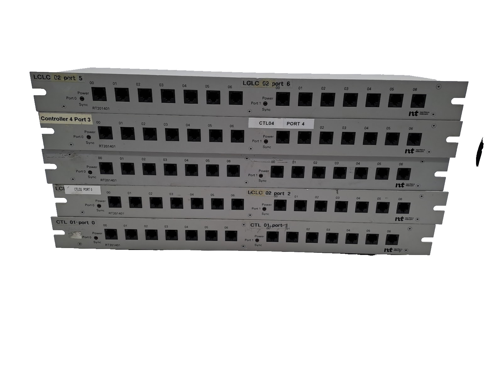 LOT OF 5 NT CTL Ethernet port-12 Rj-45 NETWORK