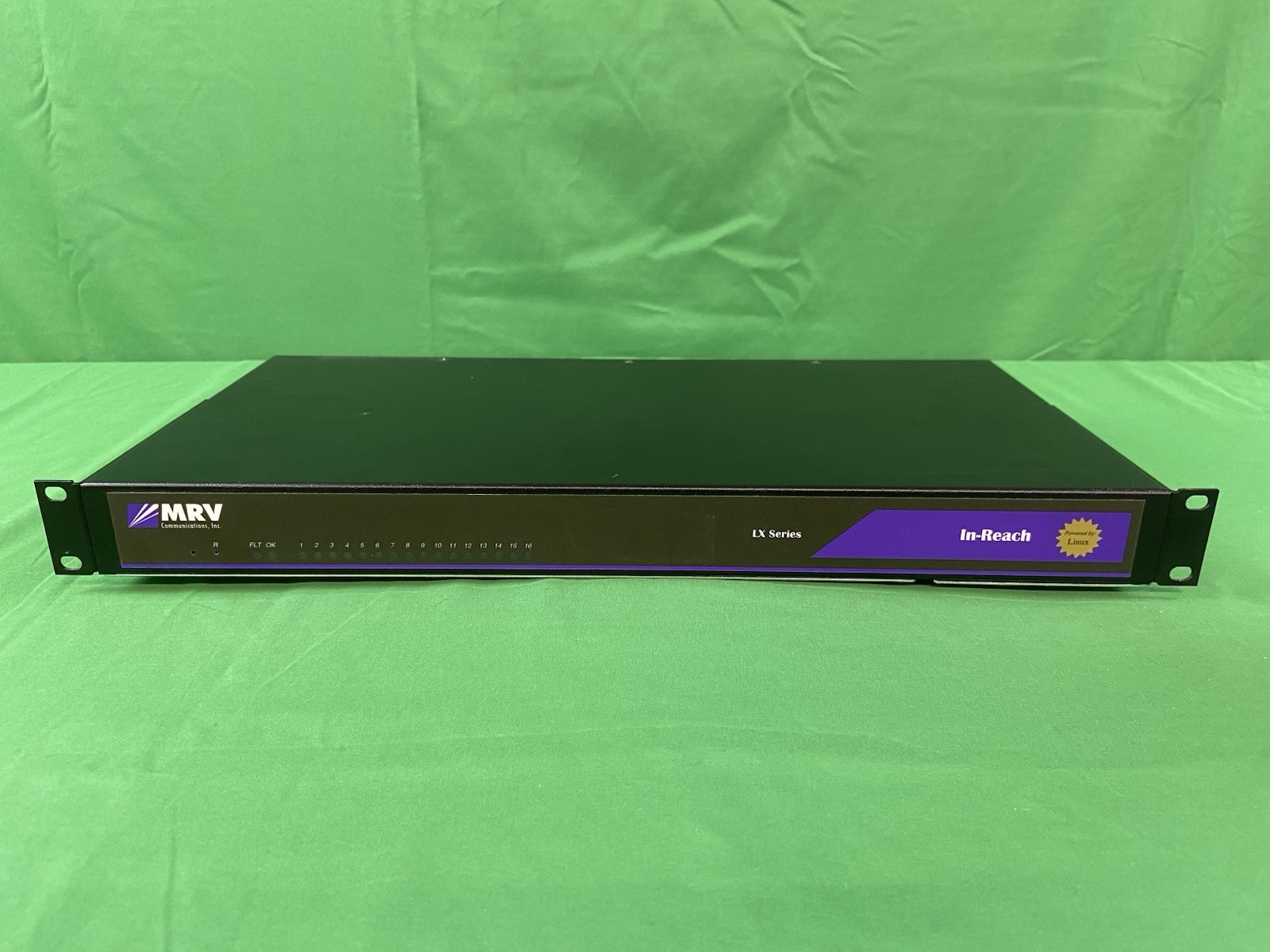 MRV LX-4016S-001AC Console Server with 16 RS232 RJ45 ports Powers On-Parts READ