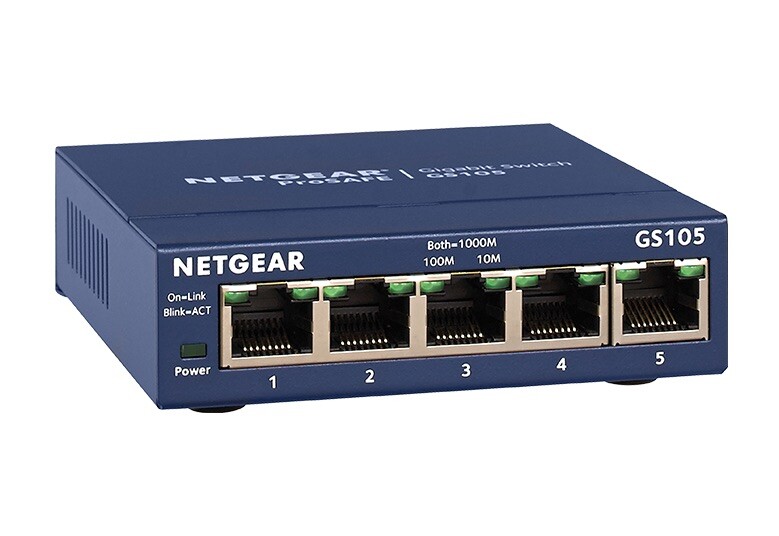 UNUSED – Netgear GS105 5-Port Gigabit Ethernet Unmanaged Network Switch