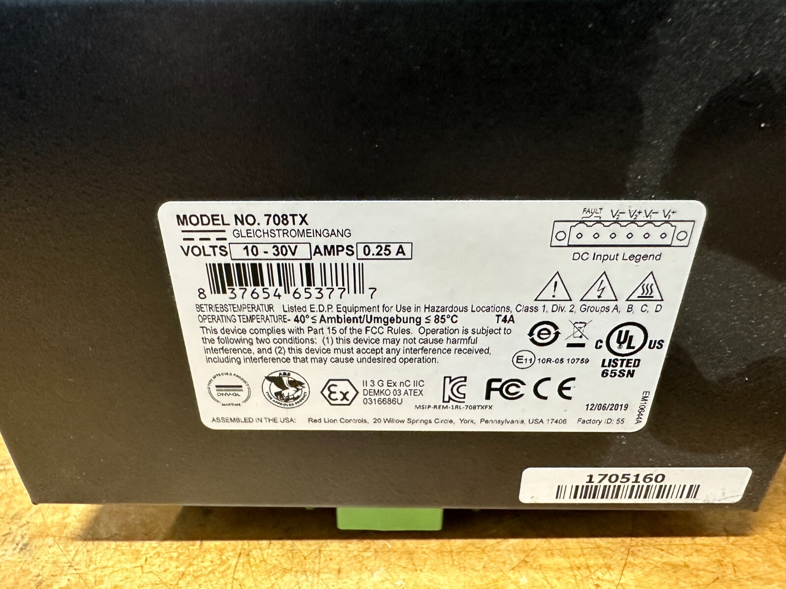 N-Tron 708TX 8-Port Industrial Ethernet Switch (Item157)