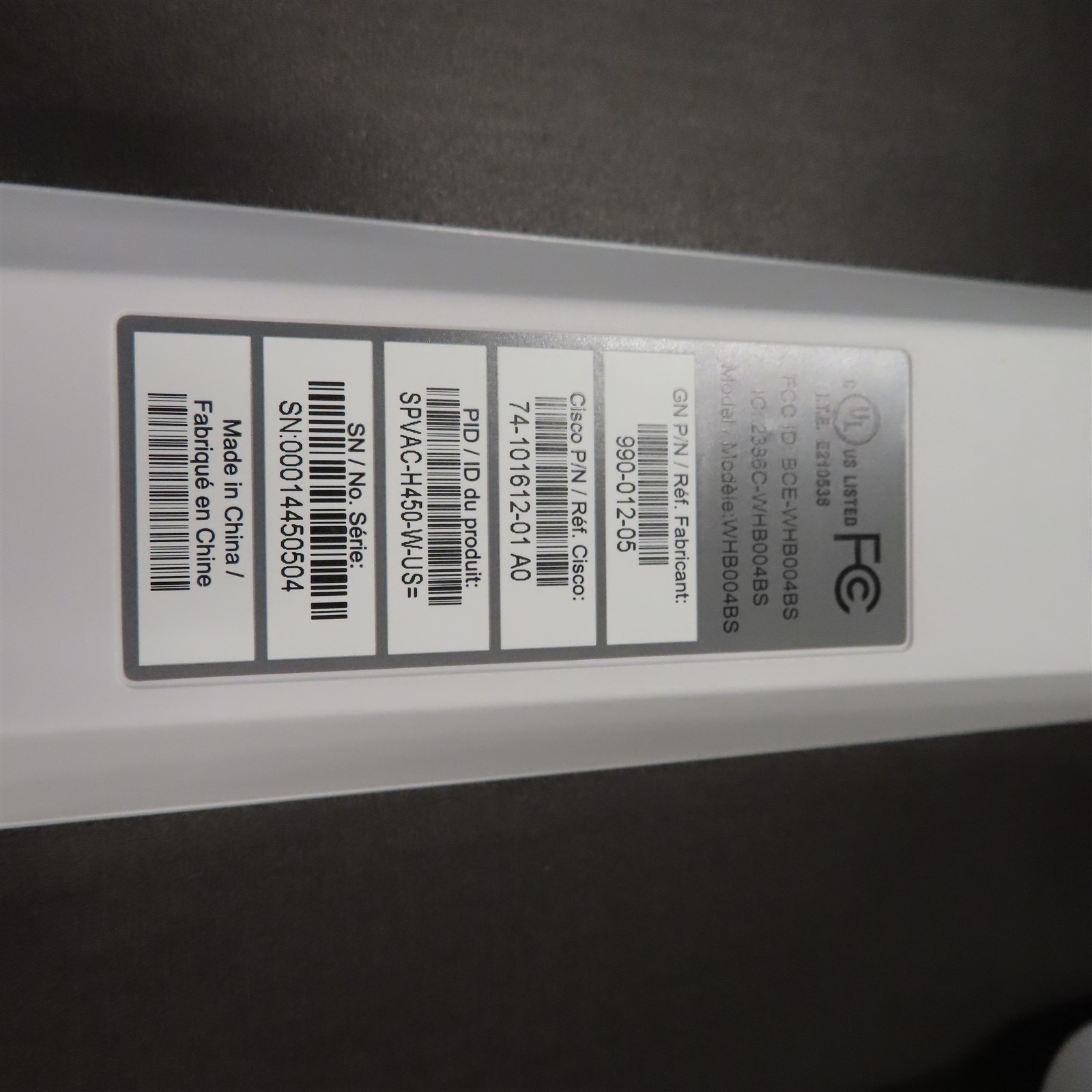 Jabra 450 SPAC-H450-W-US Cordless Light White DECT Cisco 450 WHB004-BS WHB004HS