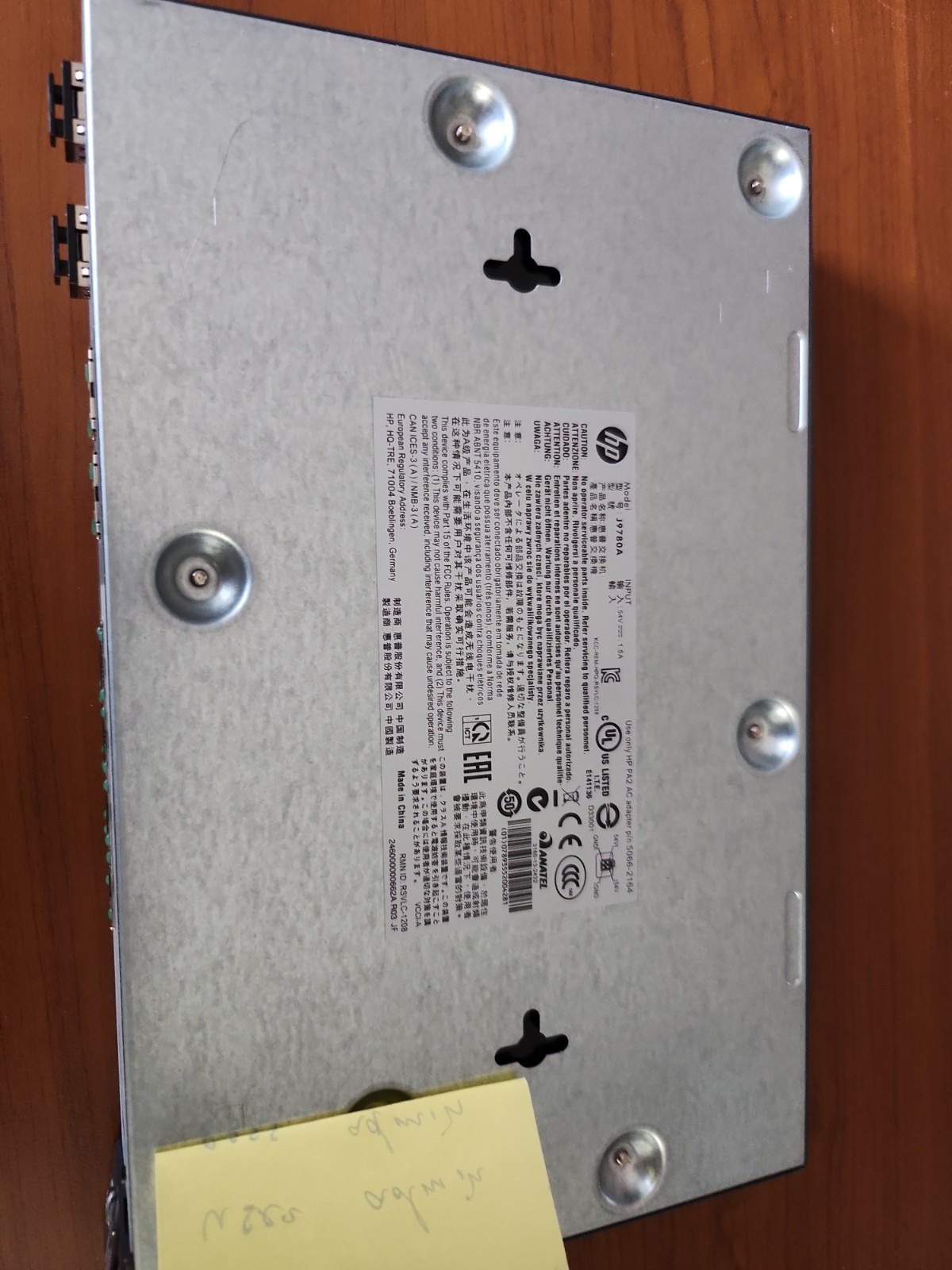 HP 2530-8G 8x Port PoE+ Switch J9780A With Adapter