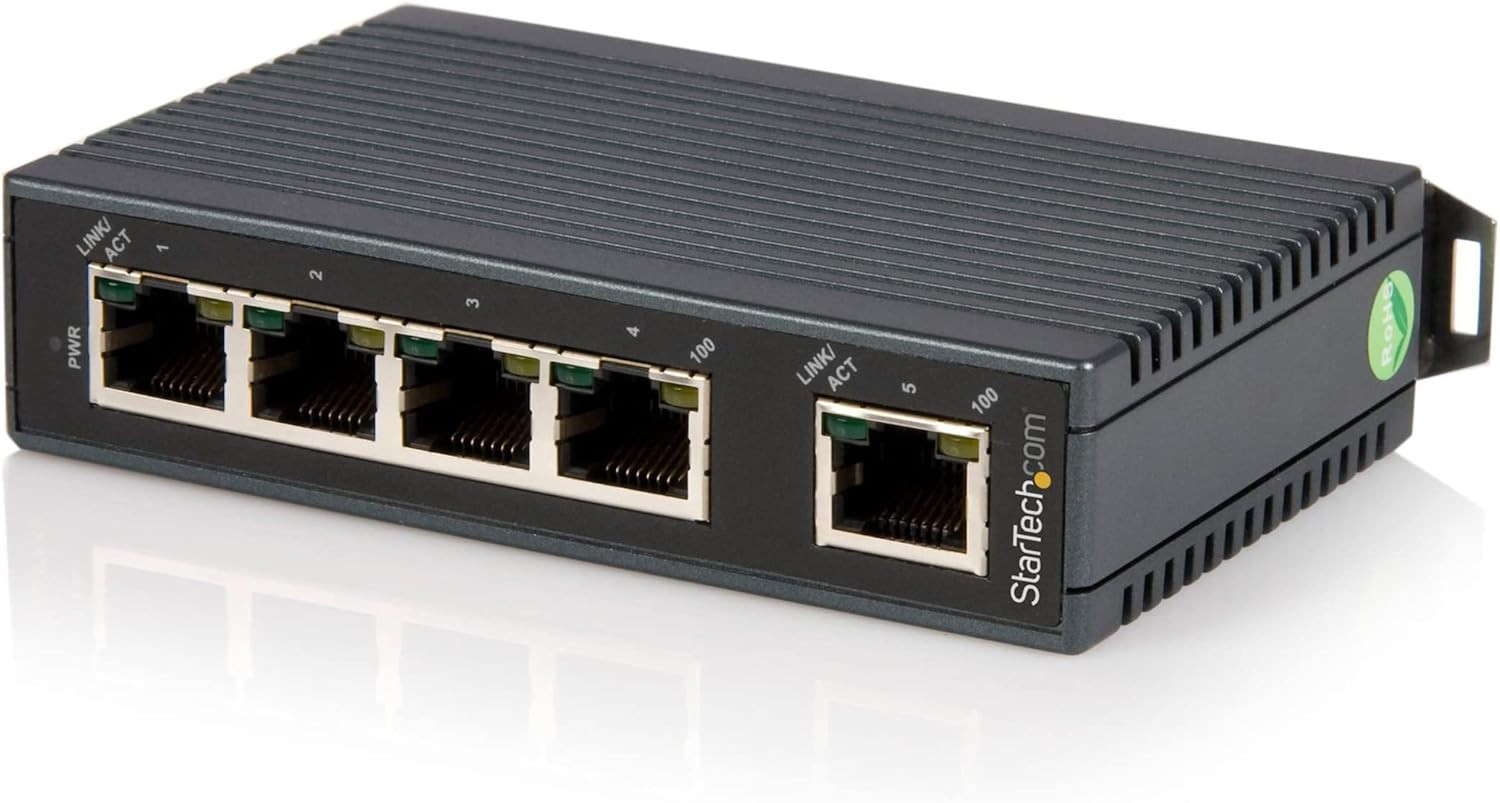 5-Port Ethernet Switch – 10/100Mbps Industrial Networking Solution – Ip30-Rated