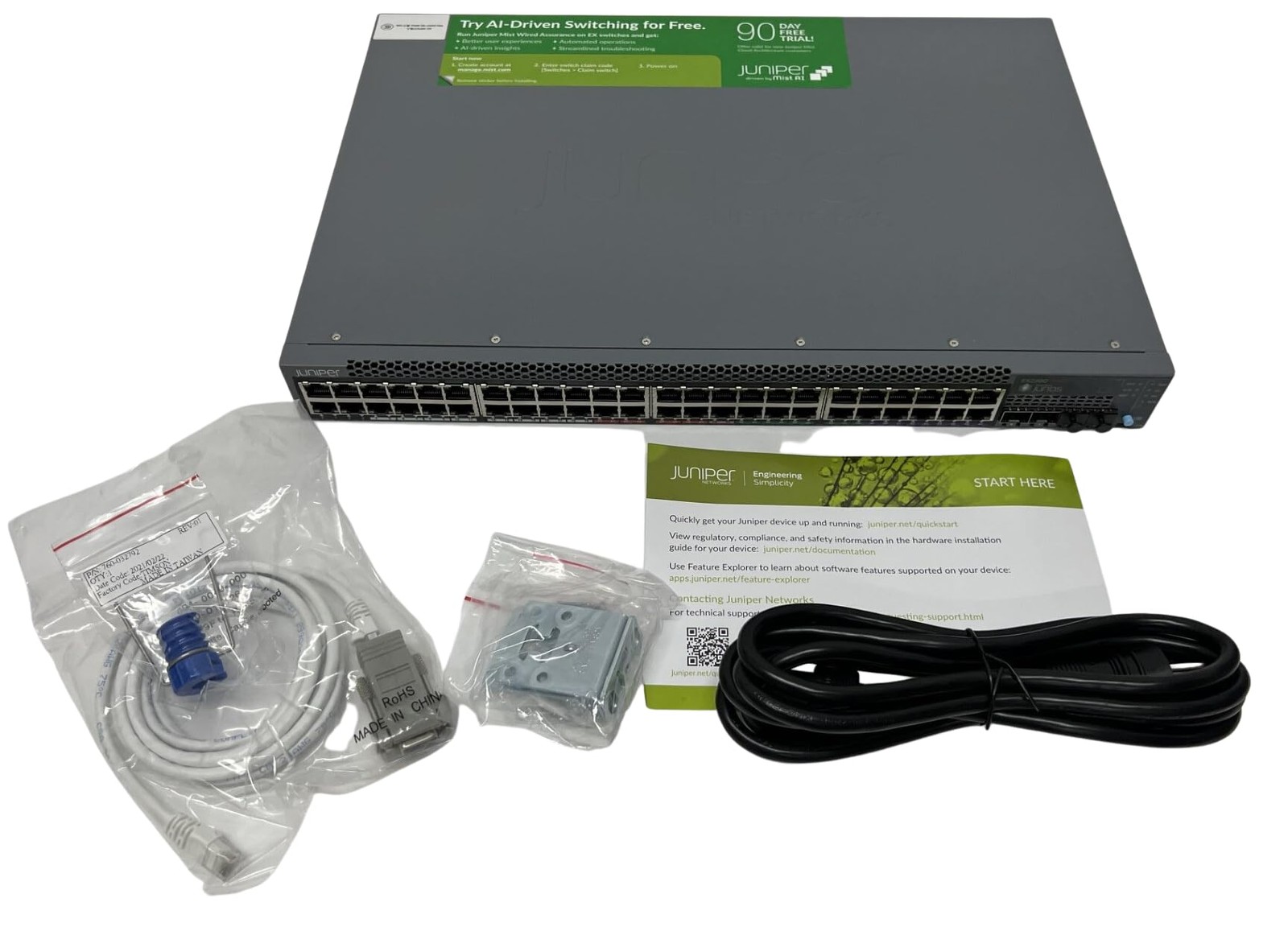 Juniper Networks – EX2300-48P – Juniper EX2300 Ethernet – Rack-mountable, Wall