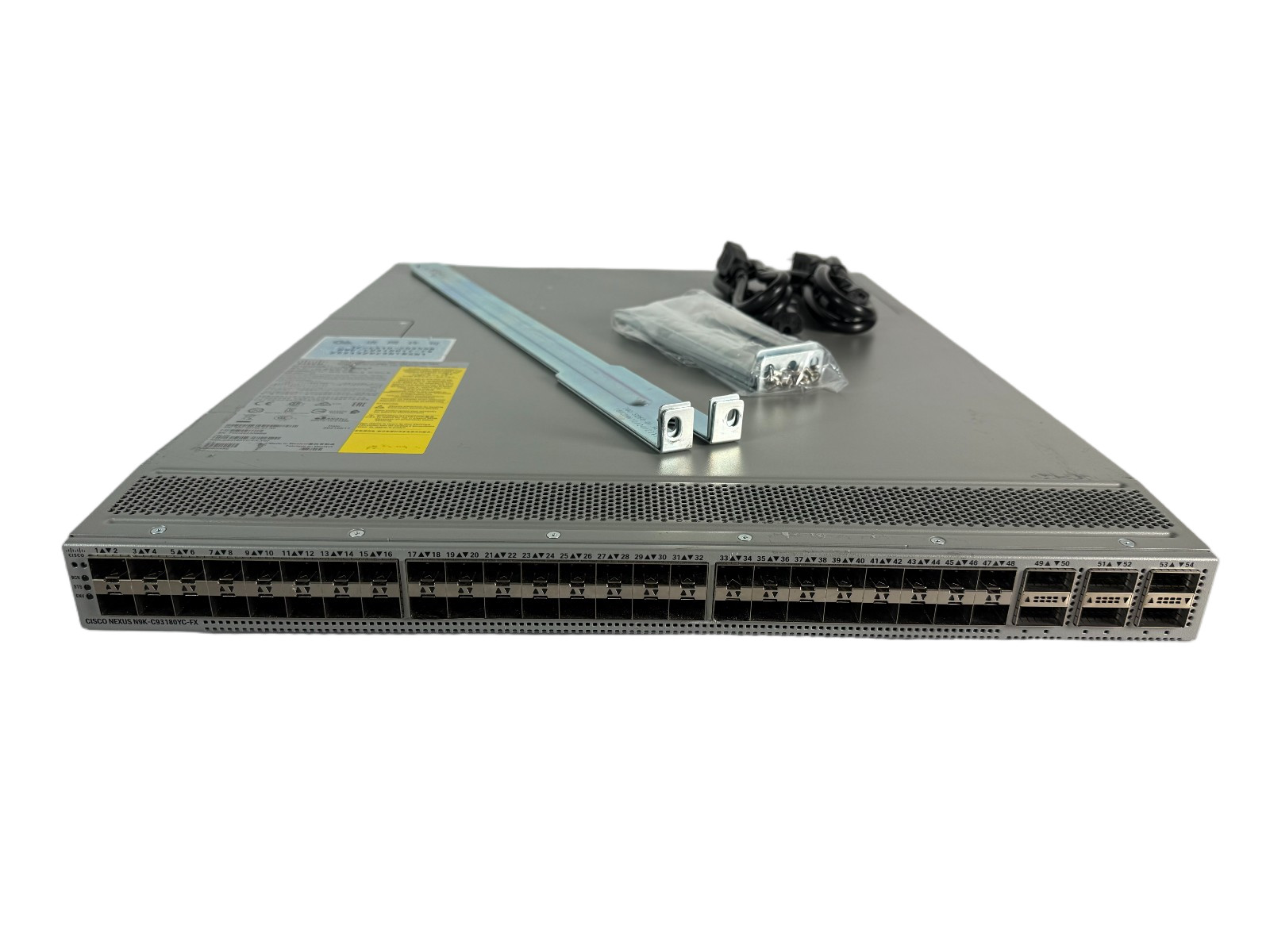 Cisco Nexus N9K-C93180YC-FX 48-Port 25G Switch w/ Dual 500W PSU