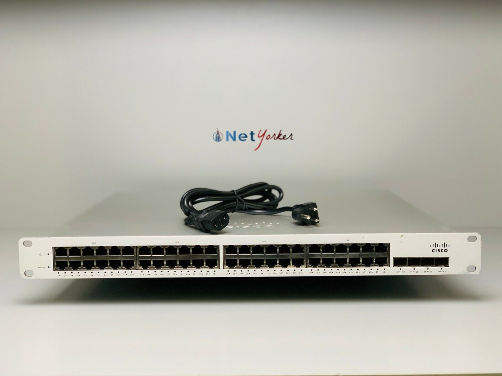Cisco Meraki MS320-48LP 48 Port PoE Gigabit Switch UNCLAIMED – 1 Year Warrant