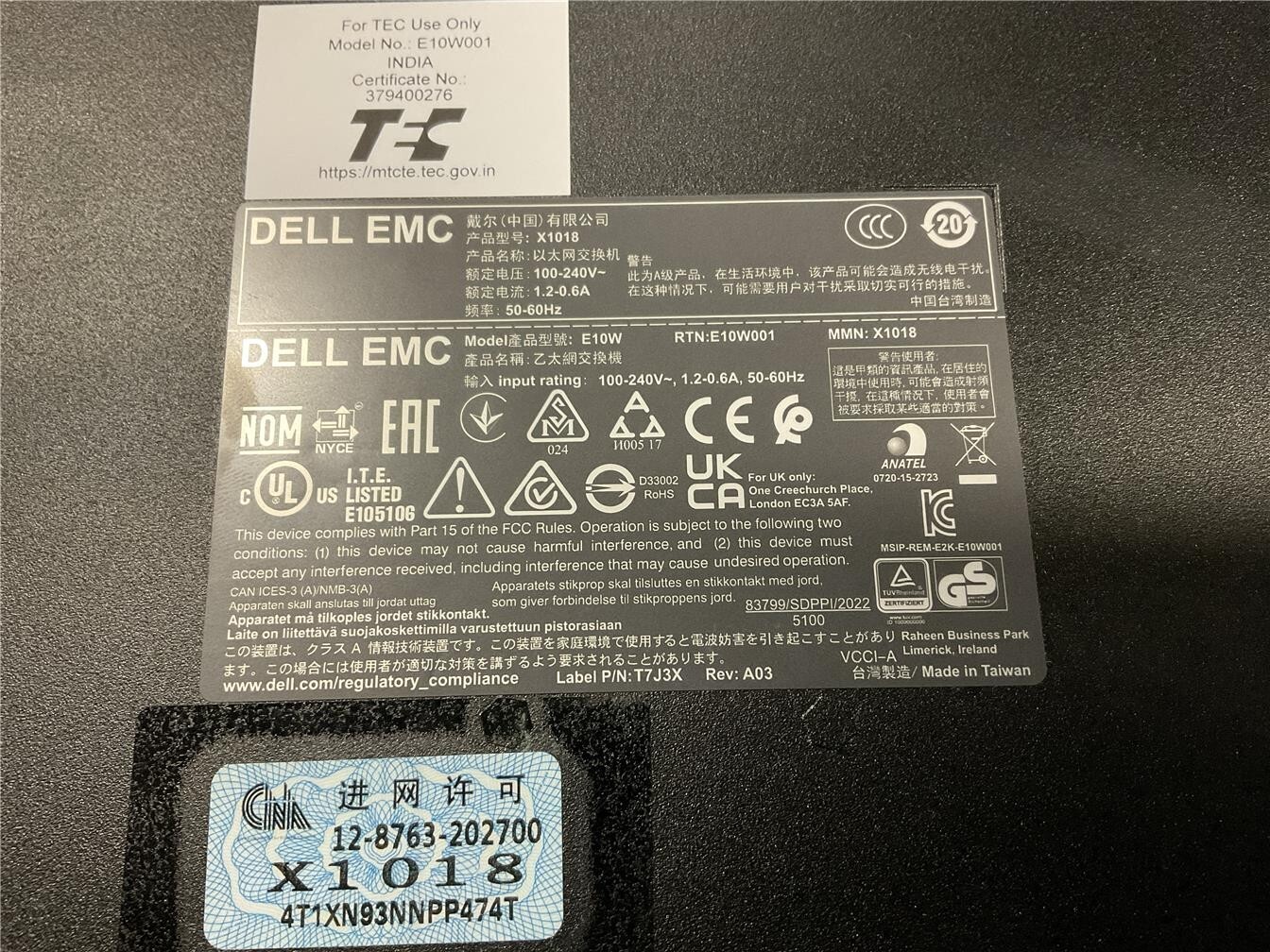 Dell X1018 X-Series Smart Managed 16-Port Gigabit 2-Port SFP Switch NEW