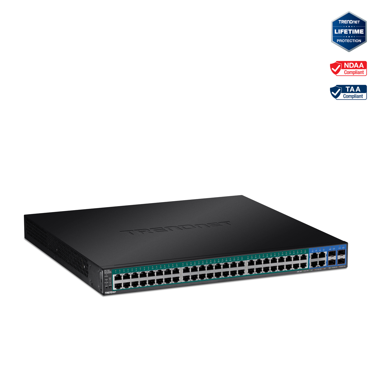 TRENDnet TPE-5048WS 52-Port Gigabit Web Smart PoE+ Switch (740W)