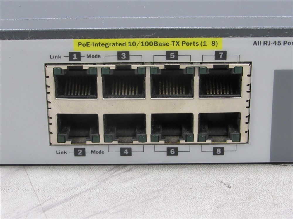 HP ProCurve J9137A 2520-8 POE Ethernet Switch w/ Power Adapter