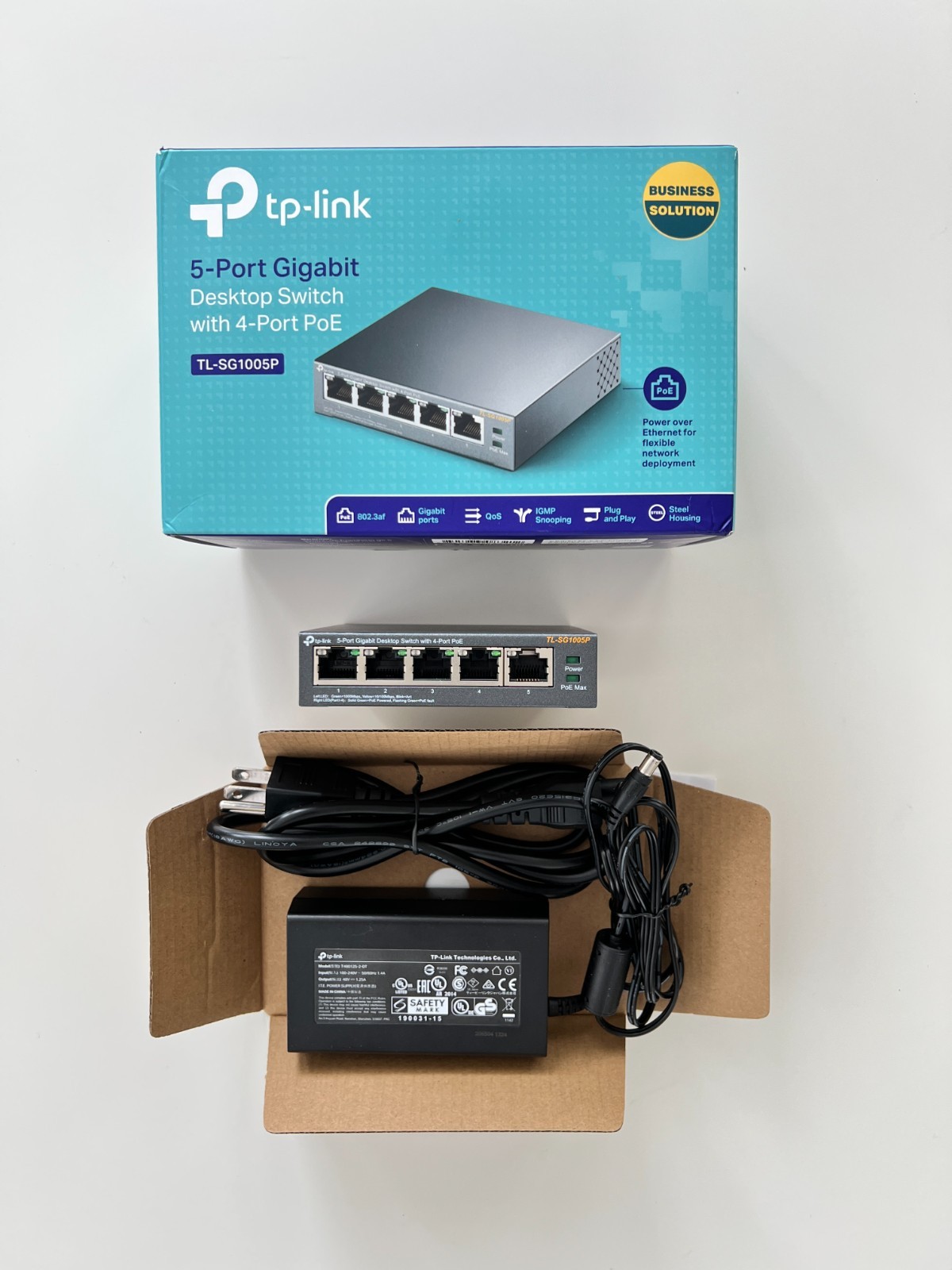 tp-link 5-Port Gigabit Desktop Switch with 4-Port PoE, TL-SG1005P