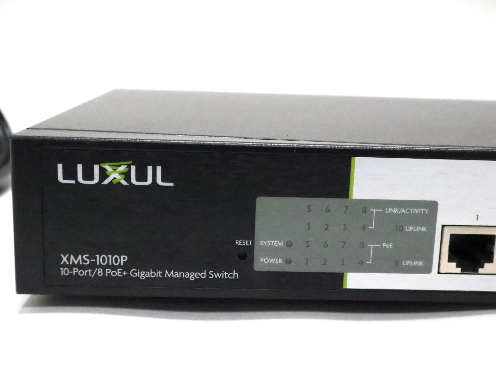 Luxul XMS-1010P 10-Port (8 PoE+) Gigabit Managed Ethernet Switch w/ Power Cord