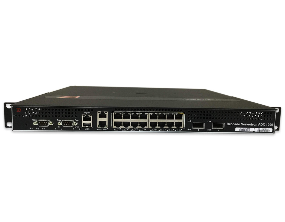 16 Port 1Gb RJ45 Brocade ServerIron 1016-2 Ethernet Switch w/ Ears | 2x 10Gb XFP