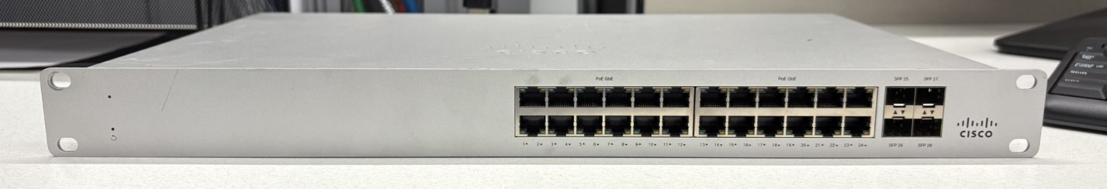 Cisco Meraki MS120-24P 24-Port Rack-Mountable Ethernet Switch – UNCLAIMED