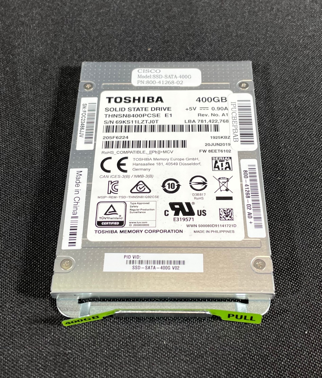 Cisco Toshiba SSD-SATA-400G 400GB Solid State SSD -Same Day Shipping