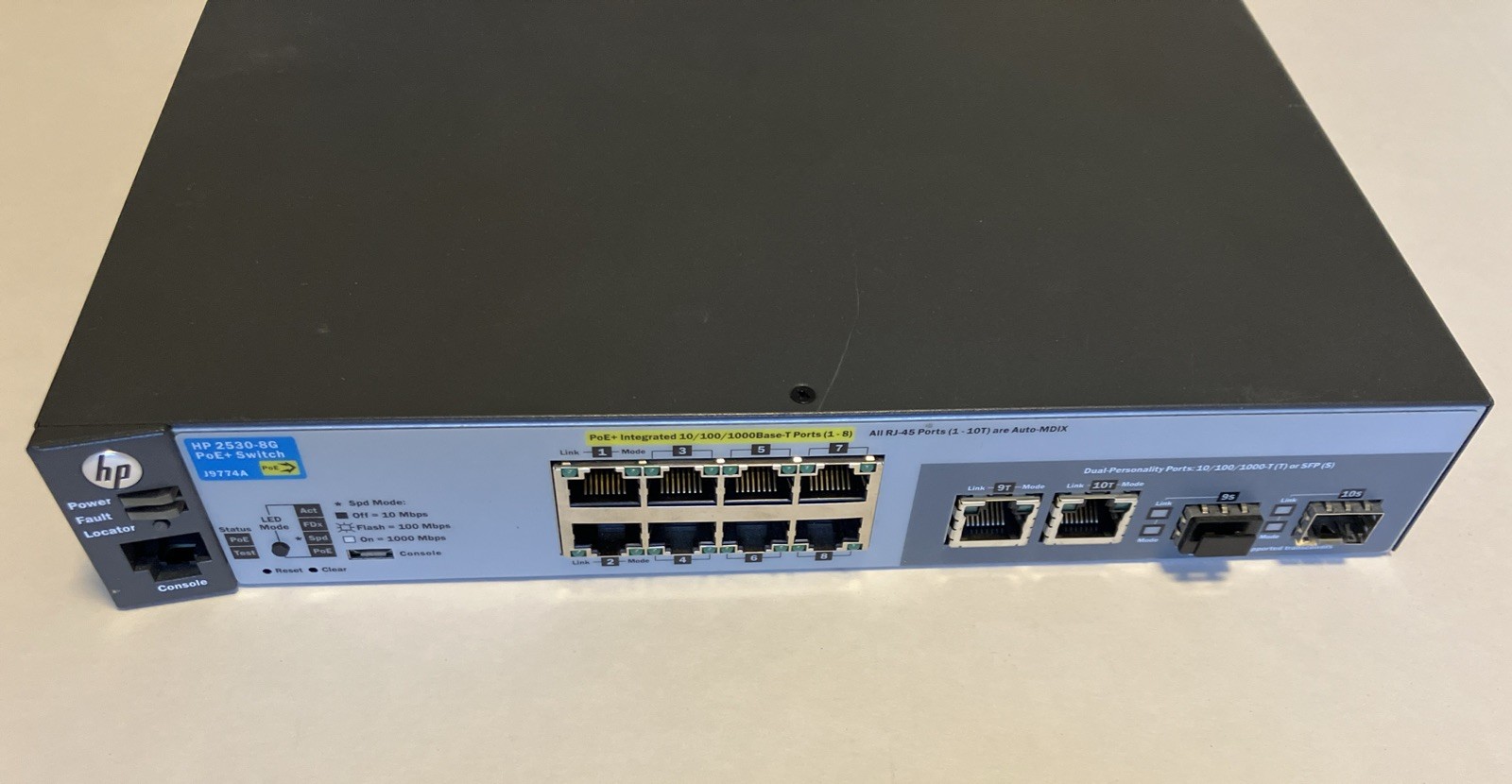HPE Aruba 2530-8G PoE+ (J9774A)