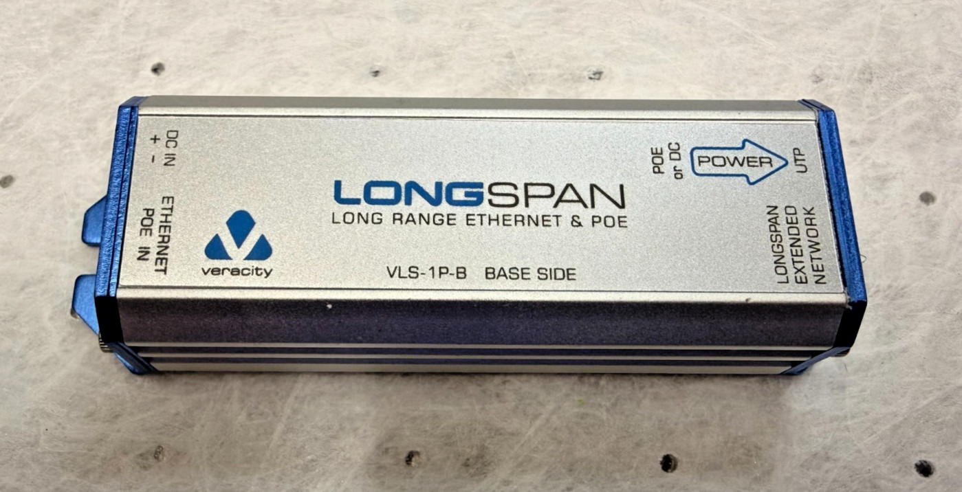Veracity Longspan VLS-1P-B Long Distance PoE Extender – BASE UNIT