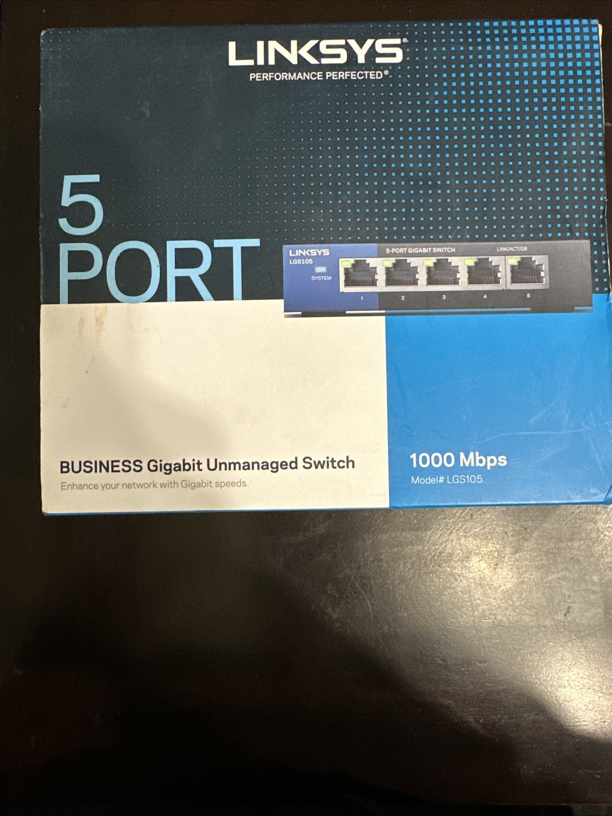 Linksys LGS105 5-Port Gigabit Unmanaged Switch 1000 Mbps Ethernet