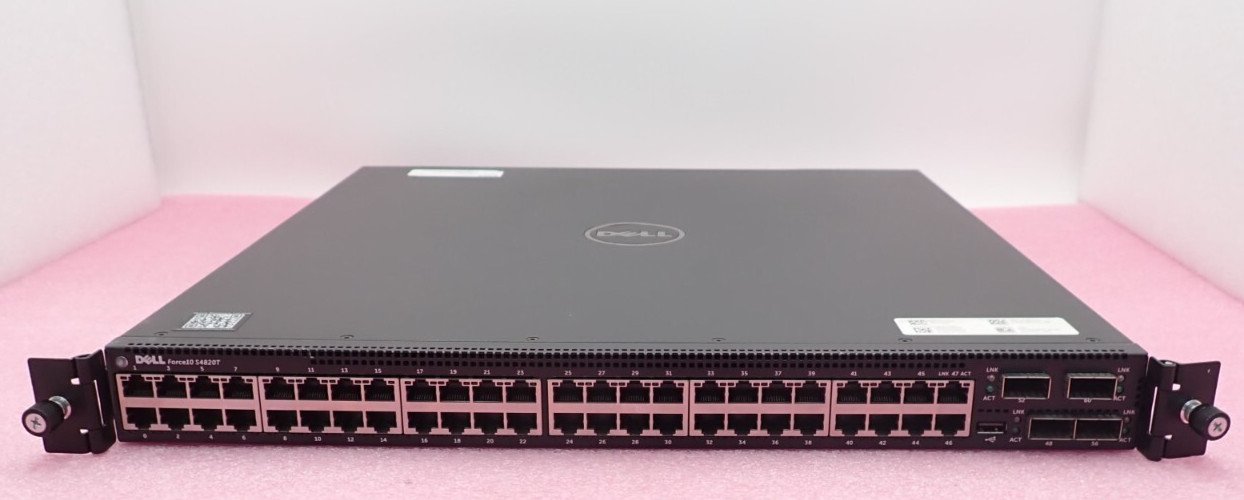 Dell Force10 S4820T 48x 1/10GE RJ45 +4x 40G QSFP+ Port Switch S4820T-01-64F OS9