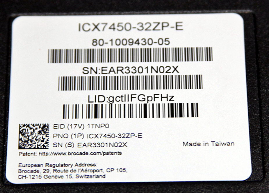 ICX7450-32ZP-E Brocade ICX 7540 24x GbE 8x 2.5 GbE w/ ICX7400-4X10GF 2x 1X40GQ