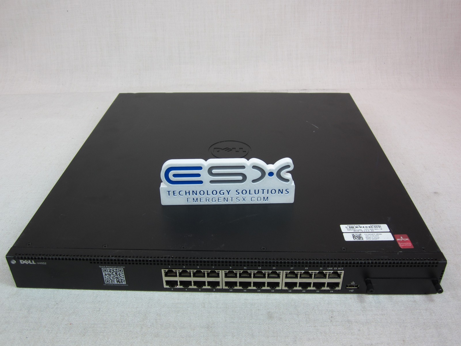 Dell N4032 24 Port 10GBASE-T w/ 4x SFP+ Uplink Networking Switch, 2x PSU, Rails